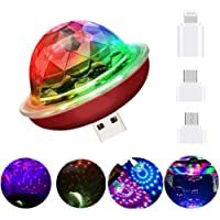 JiuRong USB Party Lights Mini Disco Ball- Led Small Magic Ball Control de sonido DJ Stage Light Lámpara estroboscópica…